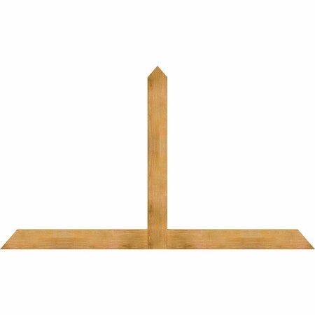 Ekena Millwork Portland Rough Sawn Timber Gable Bracket, Western Red Cedar, 96"W x 56"H x 2"D x 6"F, 14/12 Pitch GBW096X56X0206POR00RWR